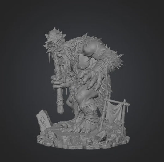 Frost Troll- 3D Printed 32mm-100mm.